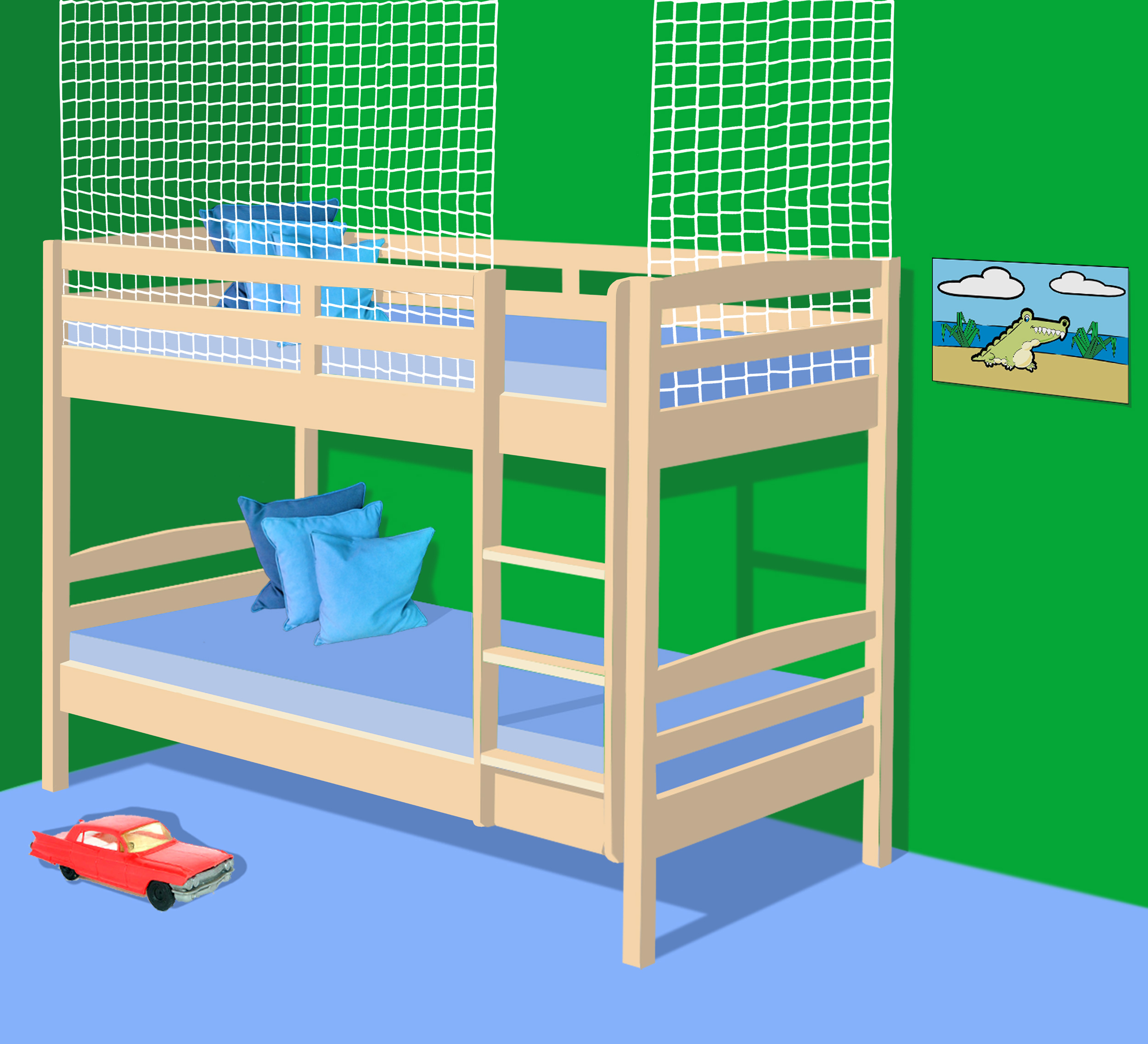 SIATKA ZABEZPIECZAJĄCA NA ANTRESOLĘ ŁÓŻKO PIĘTROWE Typ łóżko pojedyncze