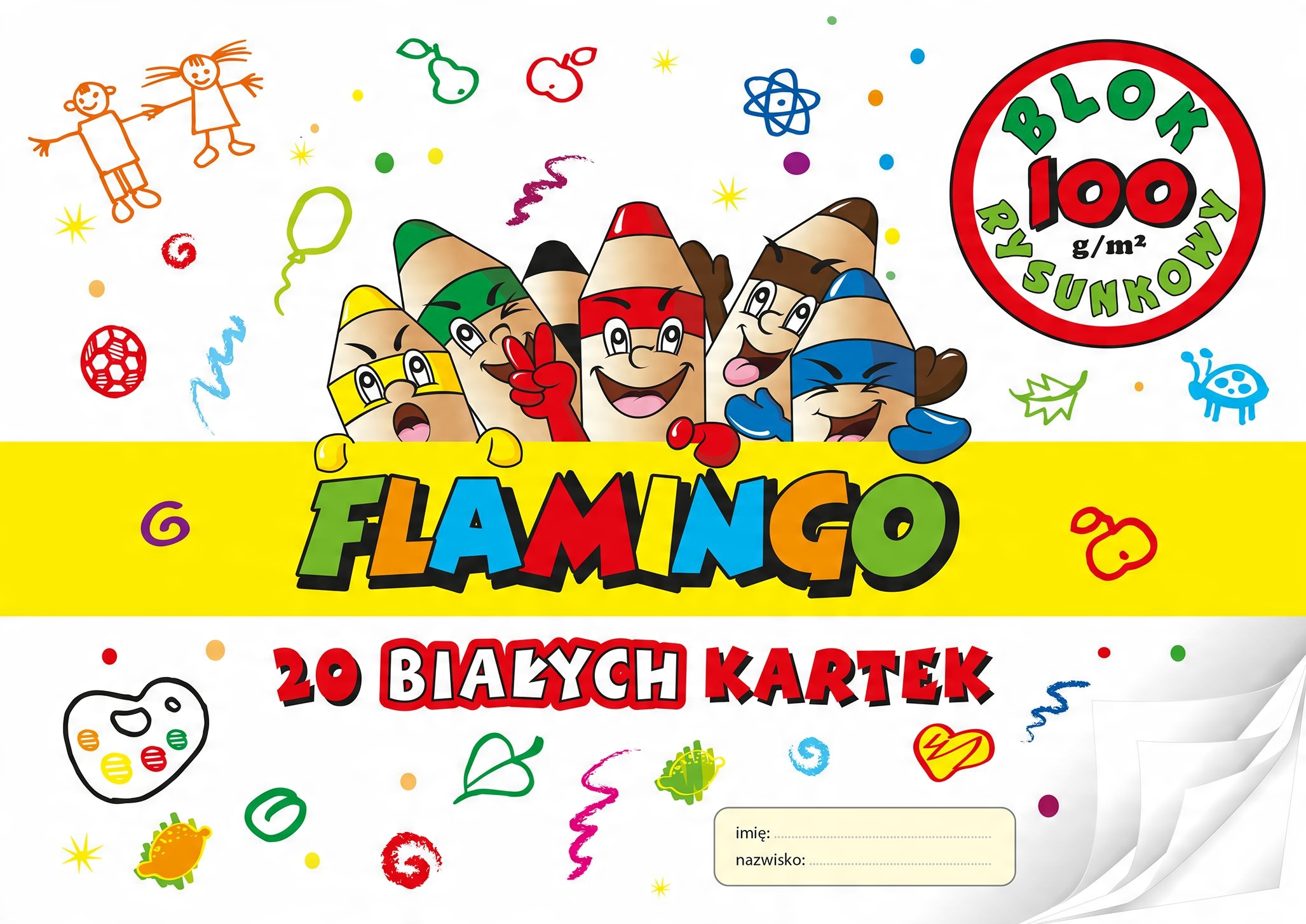 

Blok rysunkowy A4 białe kartki 20 kartek