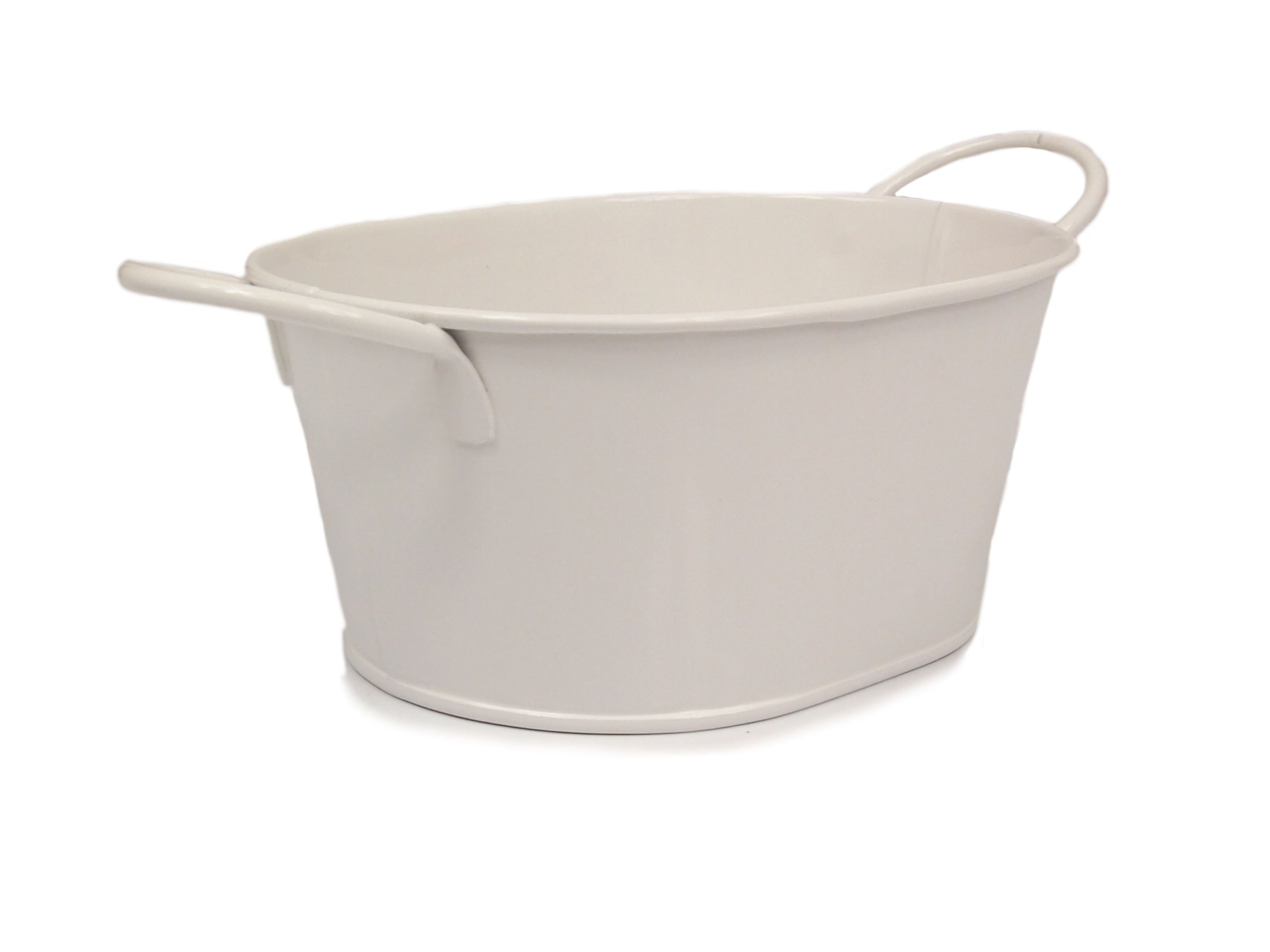 

Miska Miseczka Osłonka Metal 2 uchwyty Biała 15 cm