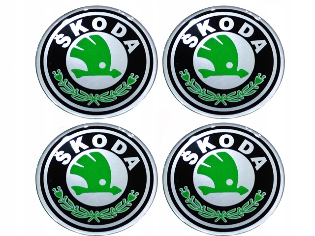 

Skoda 90mm Emblematy Naklejki Kolpaki Alu Felgi