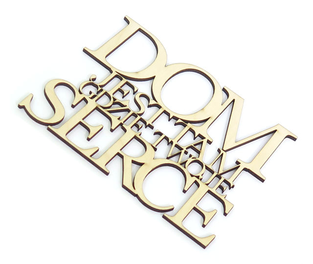 NAPIS NA ŚCIANĘ DOM JEST TAM GDZIE TWOJE SERCE VK3 Marka bez marki