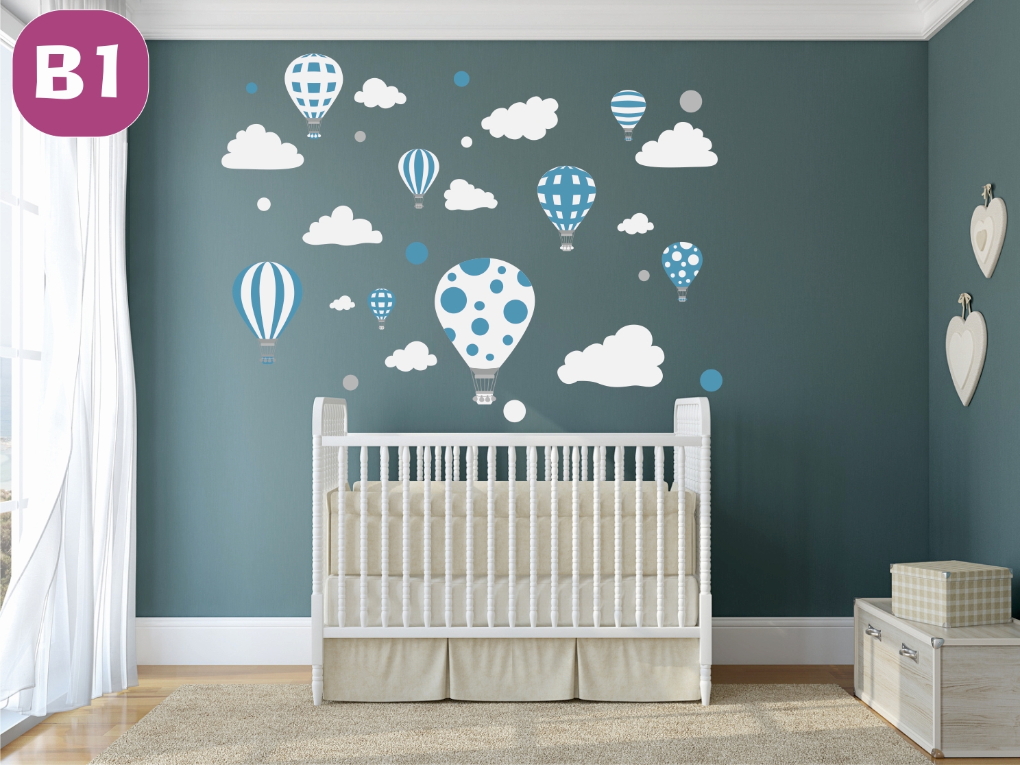 Naklejki na ścianę ścienne dla dzieci Balony Balon Bohater brak