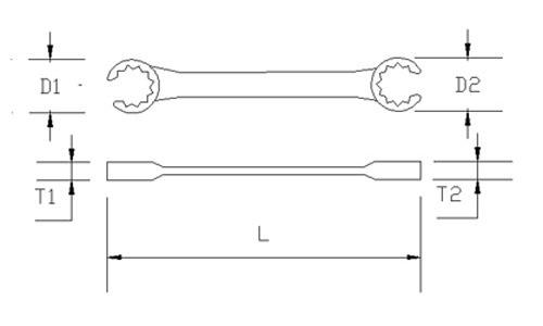 BOXO НАБОР ОТКРЫТЫХ ГАЕЧНЫХ КЛЮЧЕЙ ДЛЯ ПРОВОДОВ 6E