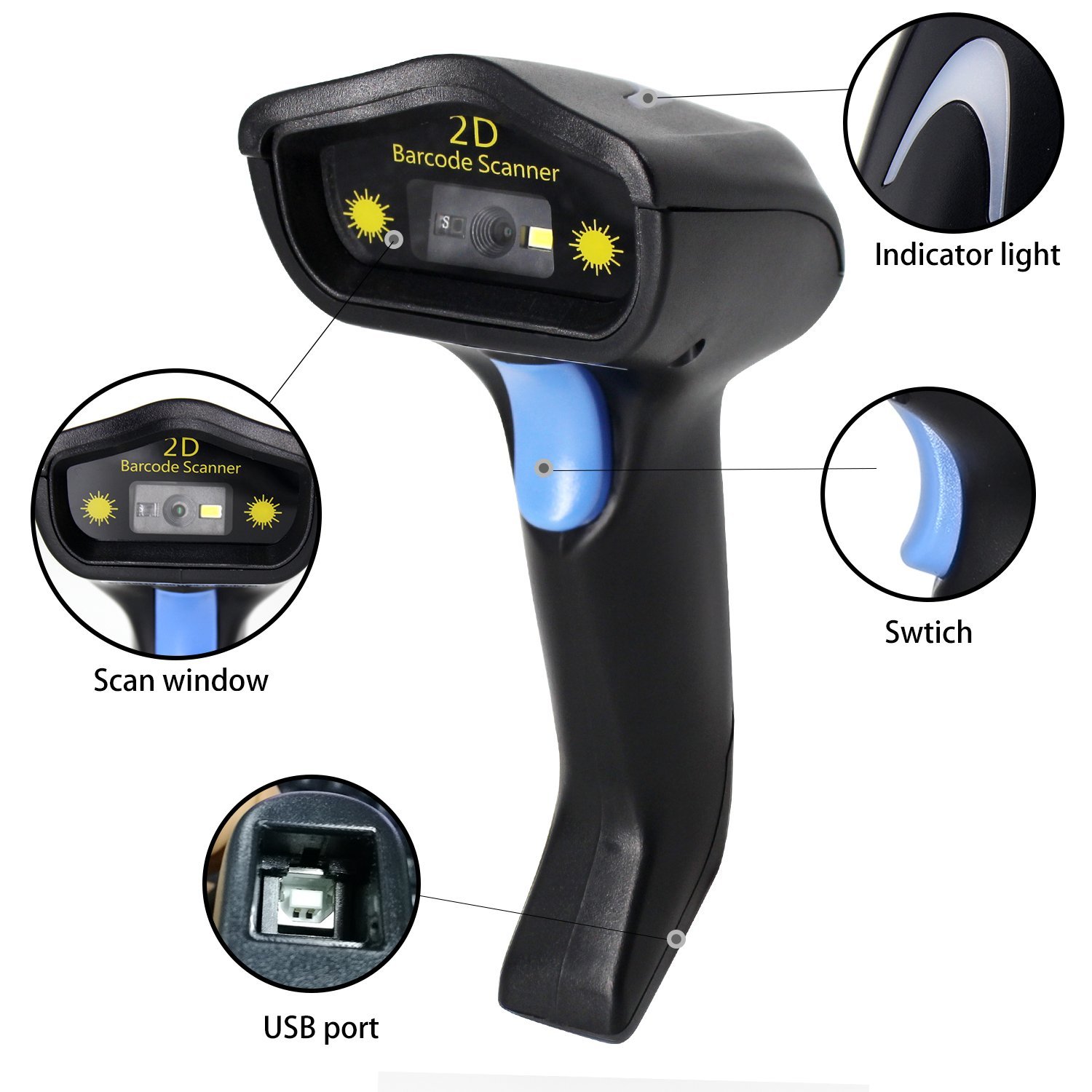 Bezprzewodowy czytnik 2D kolektor Symcode MJ-4000 EAN (GTIN) 5900000076652
