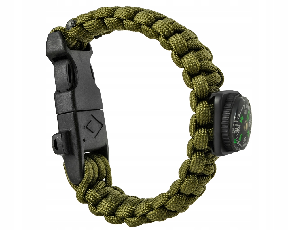 Survival Bracelet 5v1 Compass Tinder Rope Knife Manufacturer's Code Tactical Military