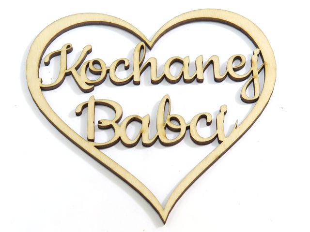 

Decoupage Serce Zawieszka 'Kochanej Babci' KD12
