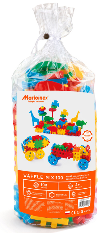

Wafle Klocki Konstrukcyjne MIX 100 Marioinex 2+