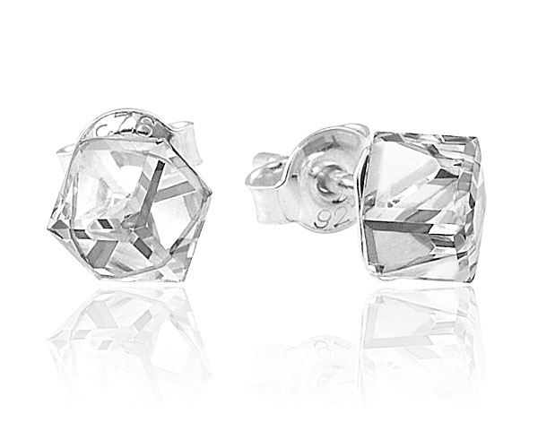 

Kolczyki Pr. 925 Z Kr. Swarovski Cube 4MM Kolory