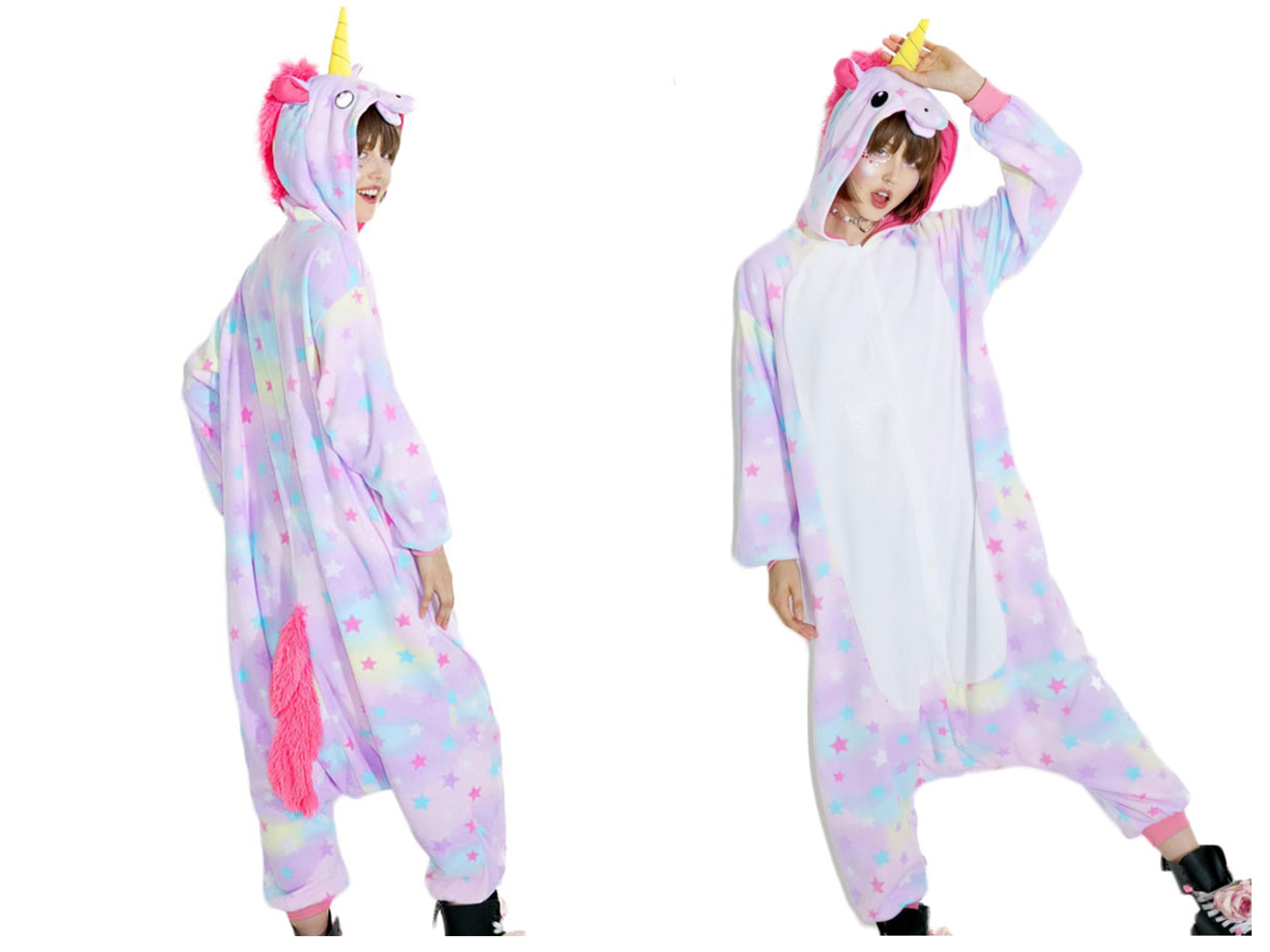 

Piżama Jednorożec gwiazdki Kombinezon onesie r. S