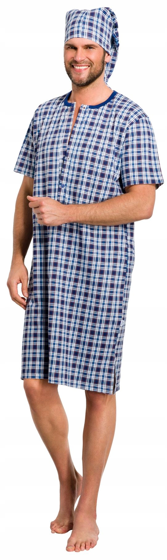 Taro ROZPINANA MĘSKA KOSZULA NOCNA + SZLAFMYCA 4XL Rozmiar 4XL