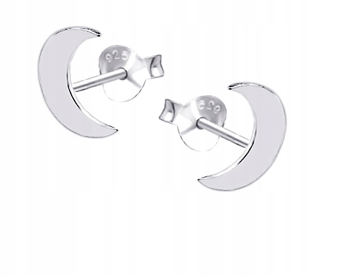 

Kolczyki Celebrytki Księżyc Księżyce Srebro Rod