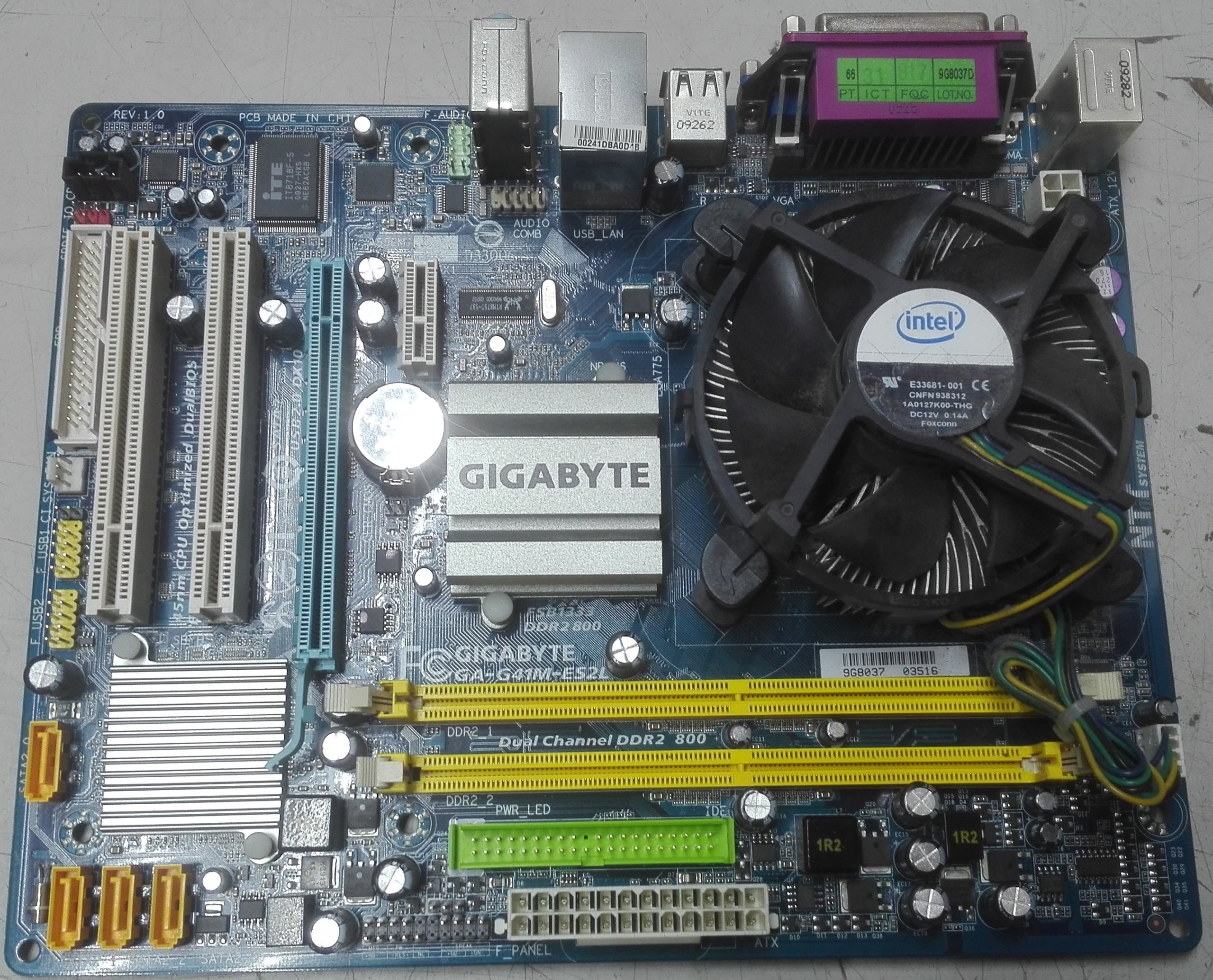 Gigabyte ga g41m es2l схема подключения