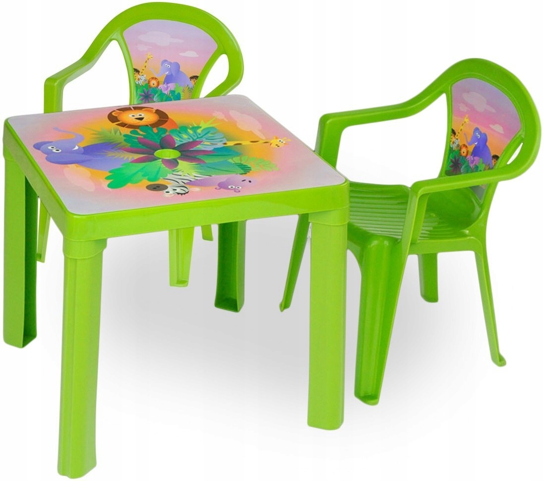 Детский пластмассовый столик и стульчик для ребенка