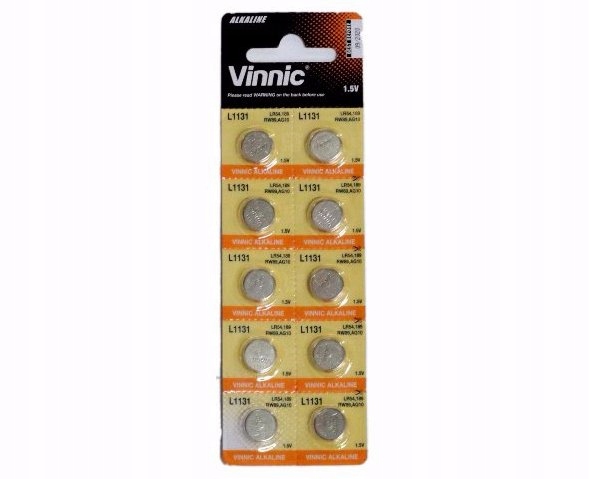 100x Bateria Vinnic L1131 Lr54 Ag10 389 Lr1130 6722440765 Oficjalne