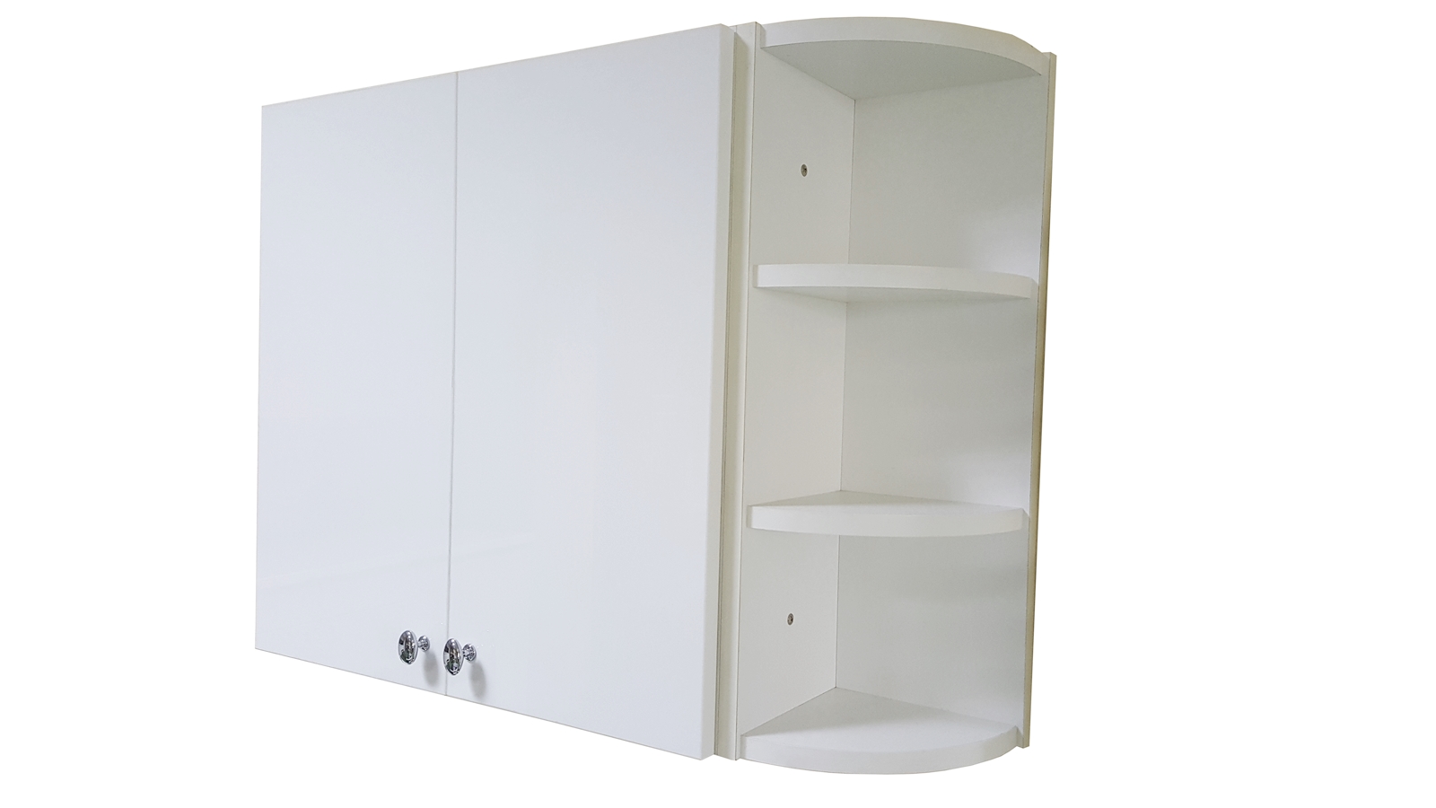 SZAFKA ŁAZIENKOWA WISZĄCA NAROŻNA SKOS - 3 PÓŁKI - 6792824141