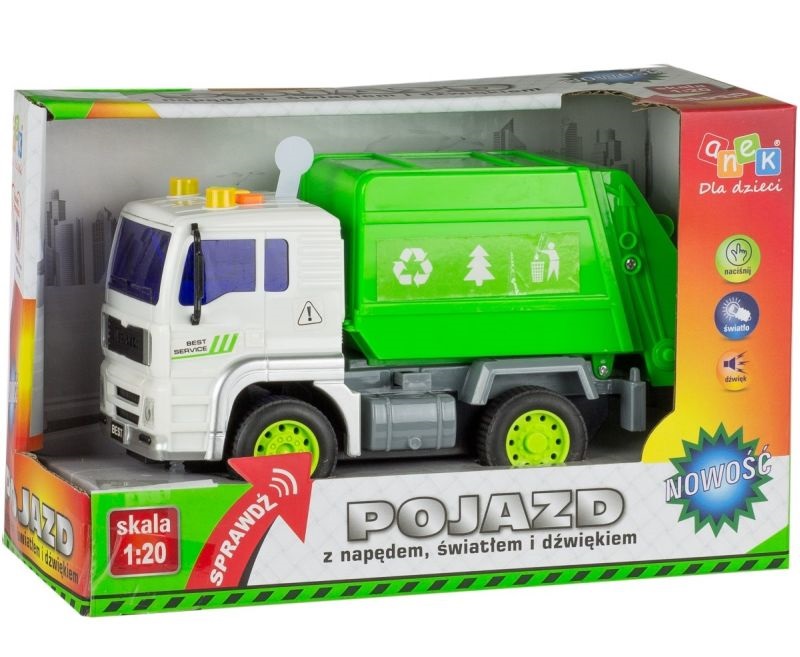 Auto Pojazd śmieciarka Zielona 120 7354509630 Oficjalne Auto Pojazd śmieciarka Zielona 120 7354509630 Oficjalne