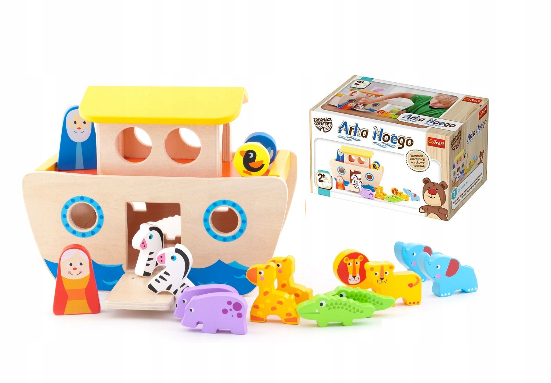 Trefl 60652 Drewniana Arka Noego Zwierzątka Figurk 6958782872 Trefl 60652 Drewniana Arka Noego Zwierzątka Figurk 6958782872