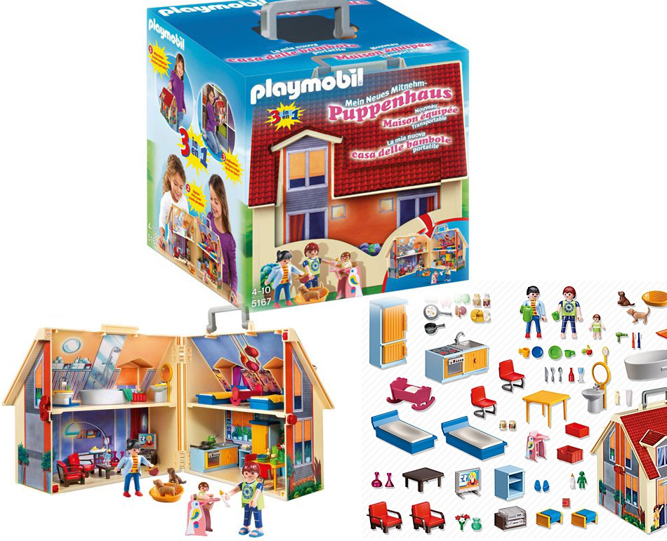 PLAYMOBIL 5167 PRZENOŚNY DOMEK DLA LALEK 2 FIGURKI 7096285640