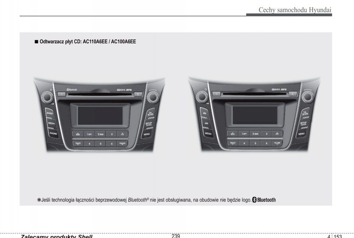 Hyundai i30 i30cw od 2012+Radio Instrukcja Obsługi