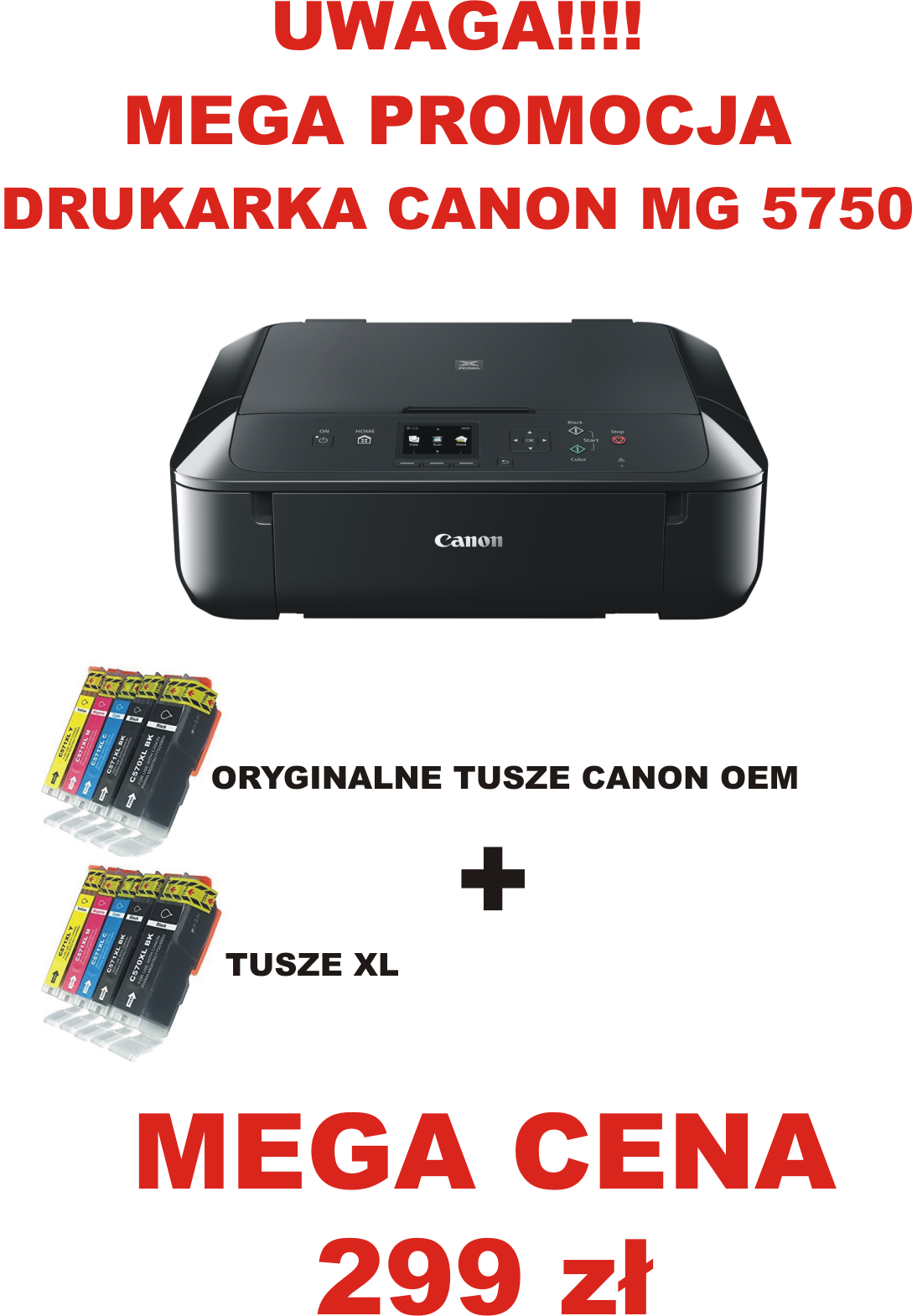 drukarka canon mg2550 tusze