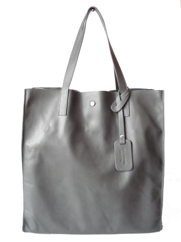 

Worek Vera Pelle Włoska Skóra Shopper Grafit