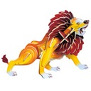 фото mini №1, Puzzle wooden 3-door przestrzene left lion kot color