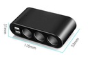 Тройник распределитель прикуривателя 12-24v 2xusb 120w6, купить недорого