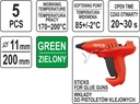 фото mini №5, Glue hot melt 11, 2x200mm 5pcs color green
