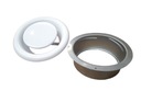 фото mini №4, Anemostat exhaust metallic round white exhaust lattice 160 mm+ frame