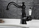 фото mini №5, Washbasin faucet freestanding retro royal black matte
