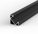 фото mini №2, Profile aluminum led backlight angular to plume led backlight black 1 meter premium
