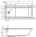 фото mini №2, Trough rectangle riho lusso plus 170x80 ba12+ legs