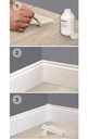 фото mini №5, 80x16 mm overlay floor white mdf decorative skirting board beam r2