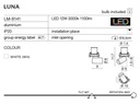 фото mini №6, Luna lm-8141 stain light headlight fog light white black led backlight 12w azzardo