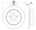 Тормозные диски, диск mikoda 2239 toyota avensis t25 03- задний 55mm2, купить в Украине