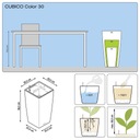 фото mini №7, Lechuza flowerpot system irrigation plastic white cubico color 30 30x30x56cm