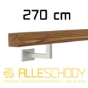 фото mini №1, Handrail wall-mounted wooden 40x40 270cm oak color