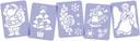 фото mini №5, Template to artificial snow set 5 pcs multifunctional a4 21x30 centimeters festive