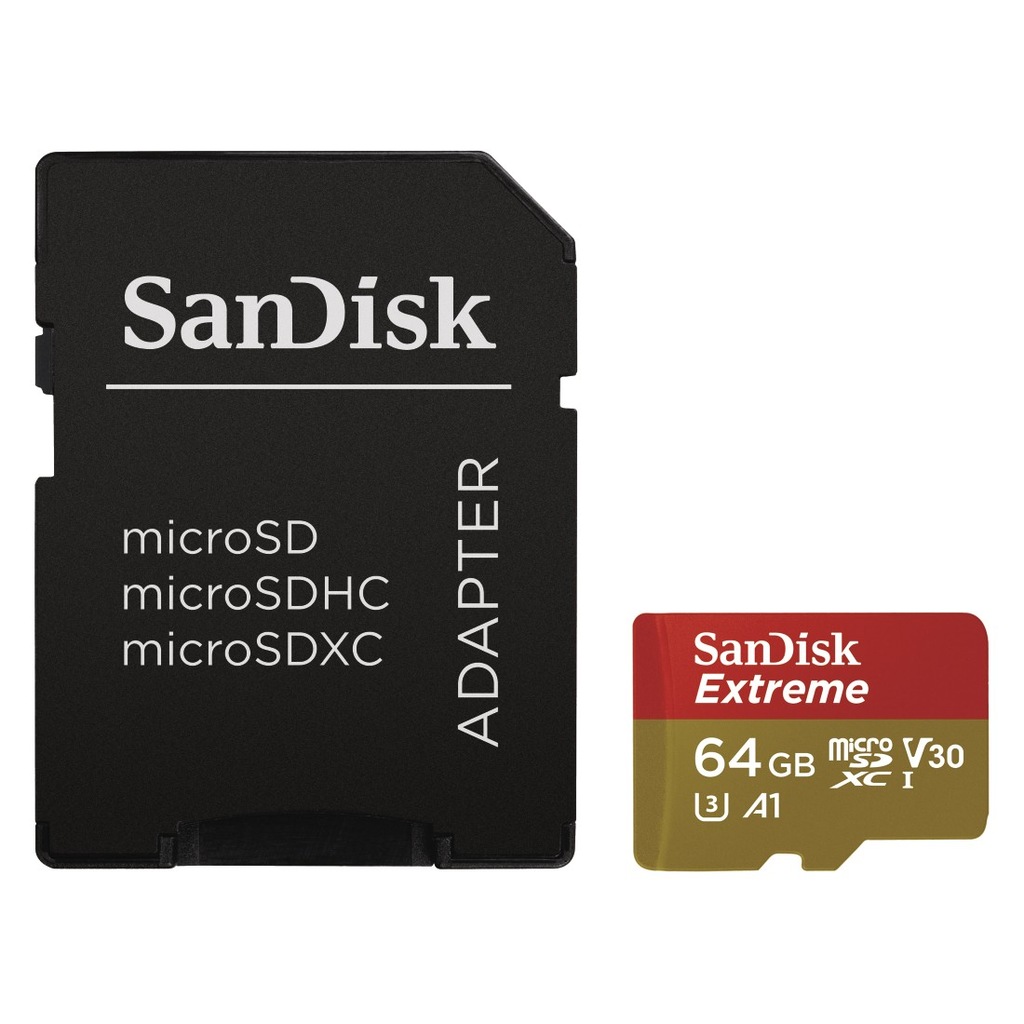 KARTA SANDISK MICRO SDXC EXTREME 64GB UHS-I U3 4K