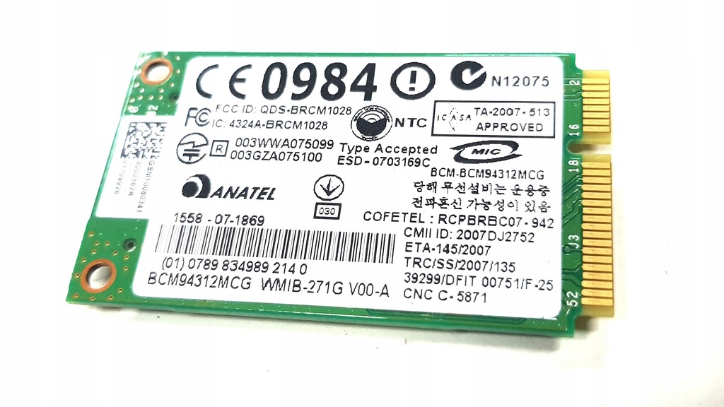 KARTA SIECIOWA WIFI LENOVO G550