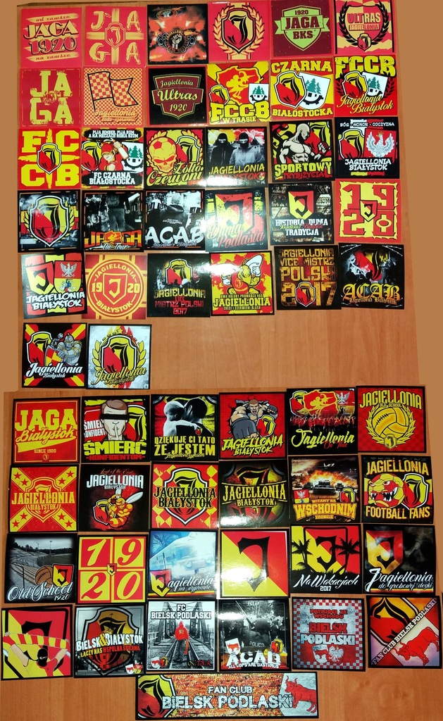 VLEPKI JAGIELLONIA BIAŁYSTOK - 57 SZTUK 