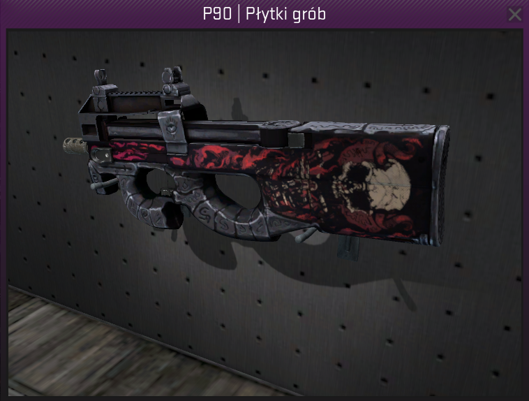 P90 PŁYTKI GRÓB SHALLOW GRAVE CS GO skin Glove