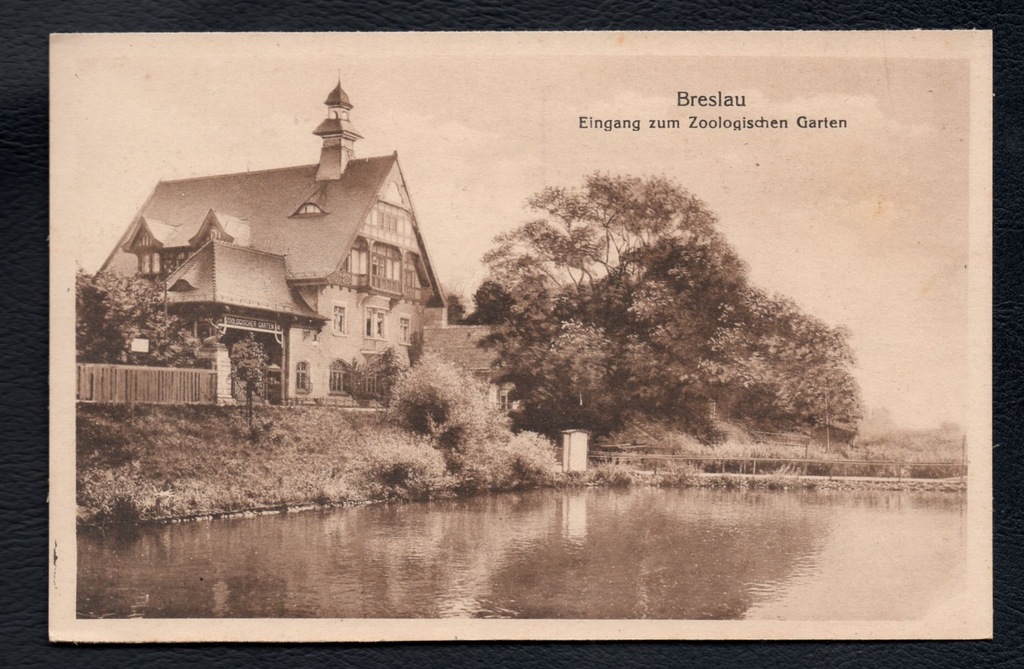 Wrocław Breslau Brama Japońska Eingang. Pocztówka
