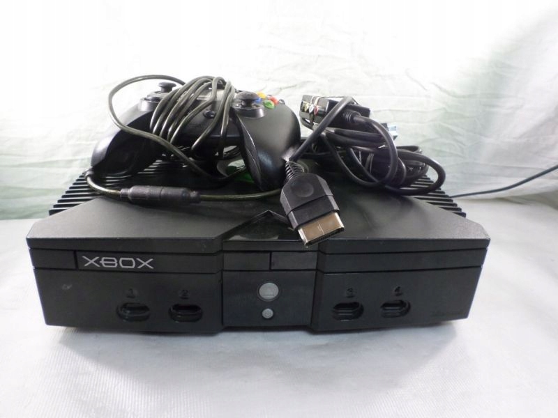 XBOX CLASSIC /PIERWSZY XBOX + PAD + OKABLOWANIE