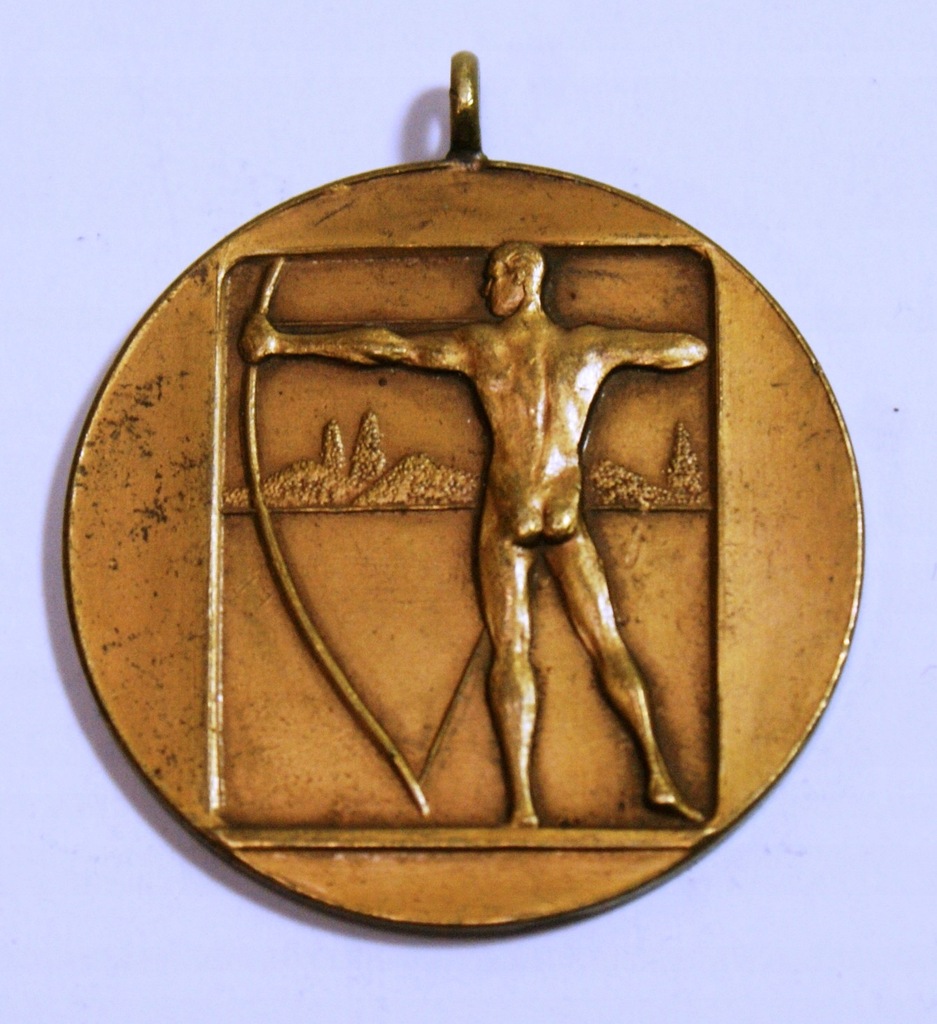 Medal sportowy łucznictwo przedwojenny oryginałM17