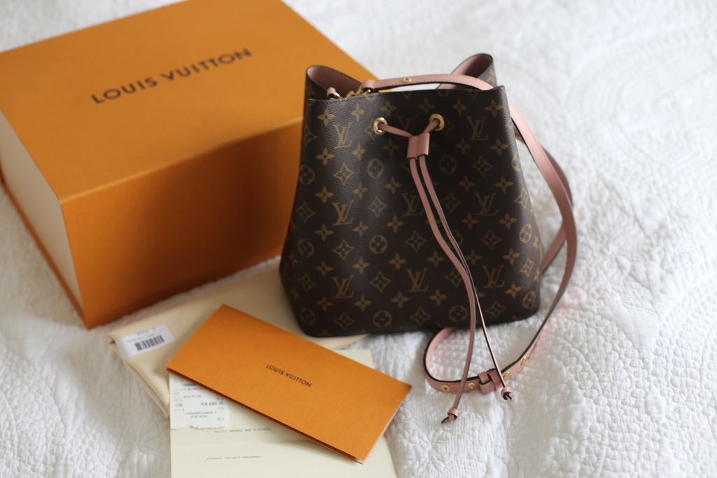 Louis Vuitton Neonoe torebka monogram pudrowy róż