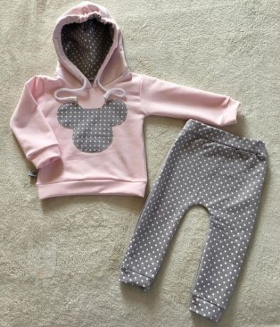 Dres niemowlęcy z uszami roz 68 handmade miś foch