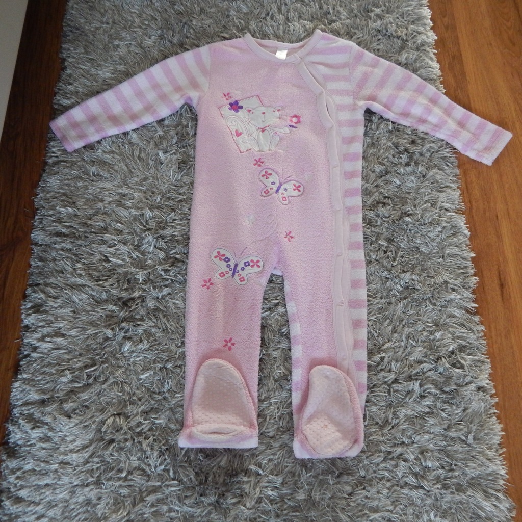 Onesie Pajac polarowy Kot rozm. 92/98 2/3 lata