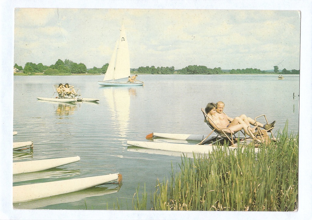 OLSZTYN POJEZIERZE OLSZTYŃSKIE JEZIORO KALWA ROWER
