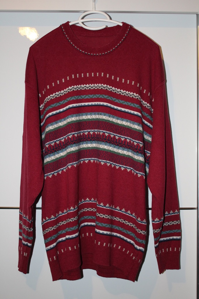 Sweter męski XL, czerwony